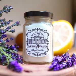 Lavender, Lemon, Cookie Scented 6oz Candle ||Coconut Wax||”Lavender Lemon Cookie”