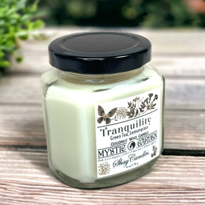 Green Tea, Lemongrass Scent / TRANQUILITY GIFT SET  / Vegan Soap, Coconut Wax Candle, Hemp Seed Lotion