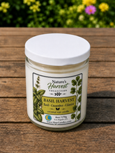 Basil, Cucumber, Cilantro Scent 6oz Candle ||Coconut Wax ||”BASIL HARVEST”