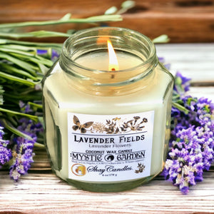 Lavender Scent / LAVENDER FIELDS GIFT SET / Vegan Soap, Coconut Wax Candle, Hemp Seed Lotion