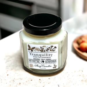 Green Tea, Lemongrass Scent 6oz Candle ||Coconut Wax ||”TRANQUILITY”