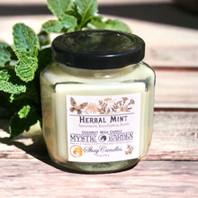 Spearmint Leaf, Eucalyptus Scent / HERBAL MINT GIFT SET / Vegan Soap, Coconut Wax Candle, Hemp Seed Lotion