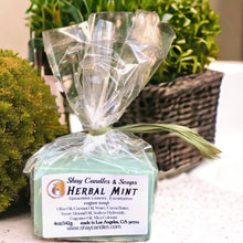 Spearmint Leaf, Eucalyptus Scent / HERBAL MINT GIFT SET / Vegan Soap, Coconut Wax Candle, Hemp Seed Lotion