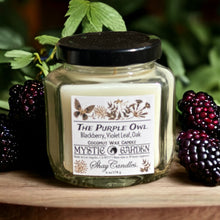 Blackberry, Violet Leaf, Oak Scent 6oz Candle ||Coconut Wax ||”THE PURPLE OWL”