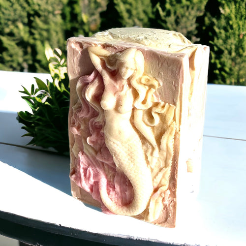Bergamot, Peony, Musk Scent Bar of Soap  || 4 oz vegan soap ||”MERMAID SERAPHINA”