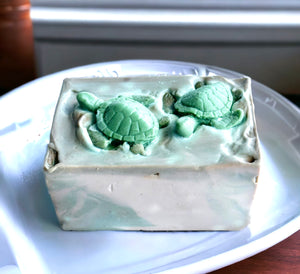 Vanilla, Musk Scent Bar of Soap  || 4 ounce handmade, vegan soap ||”SEA TURTLE”
