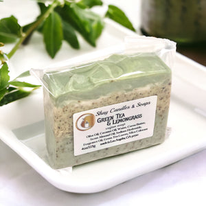 Green Tea, Lemongrass Bar of Soap  ||”GREEN TEA and LEMONGRASS”