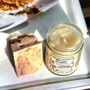 Bergamot, Peony, Musk Scent Candle & Vegan Soap Set “MERMAID SERAPHINA”