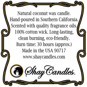 Sandalwood, Cilantro, Cedar Scent 6oz Candle ||Coconut Wax ||”SALTY DOG”