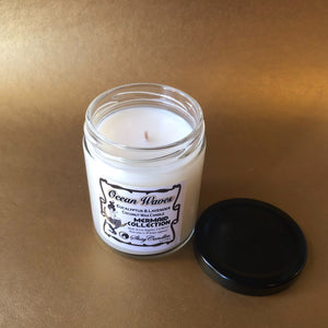 Eucalyptus, Lavender Scented 6oz Candle ||Coconut Wax ||”Ocean Waves”